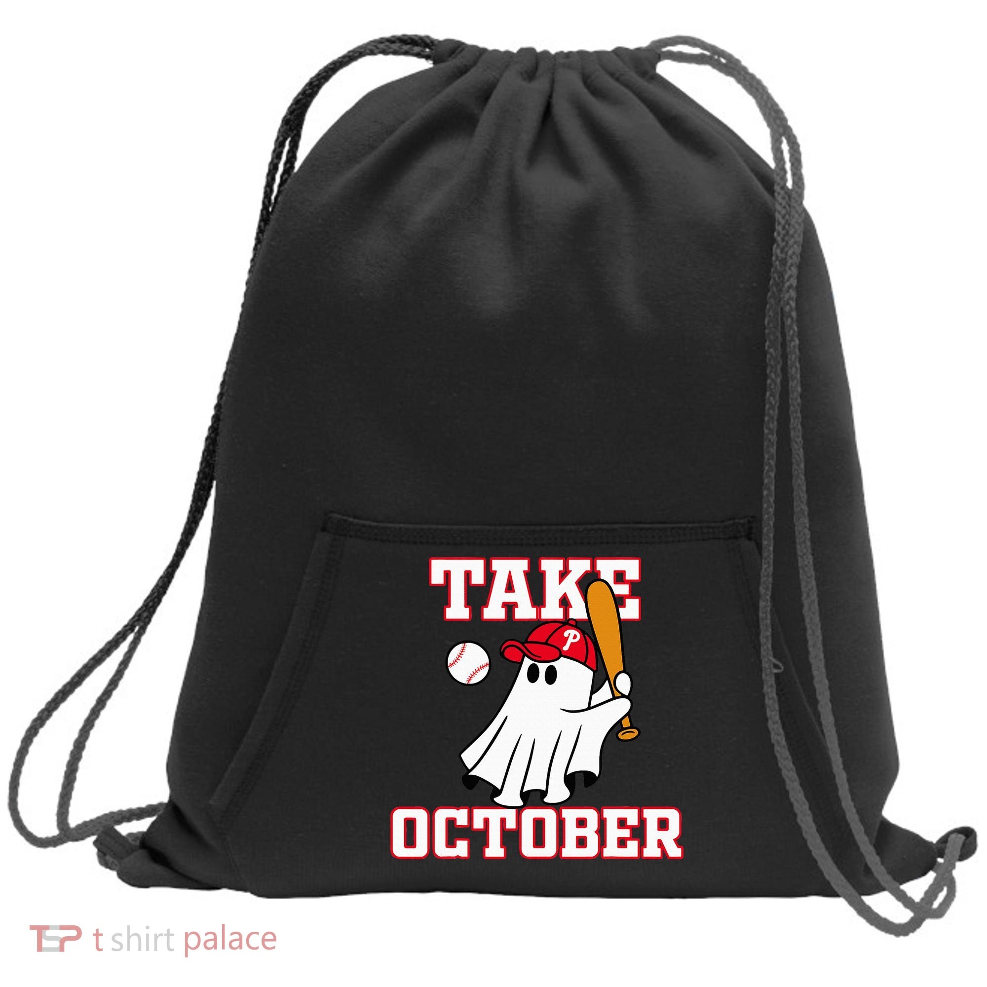Philly Take October Philadelphia Ghost Baseball Sweatshirt Cinch Pack Bag
