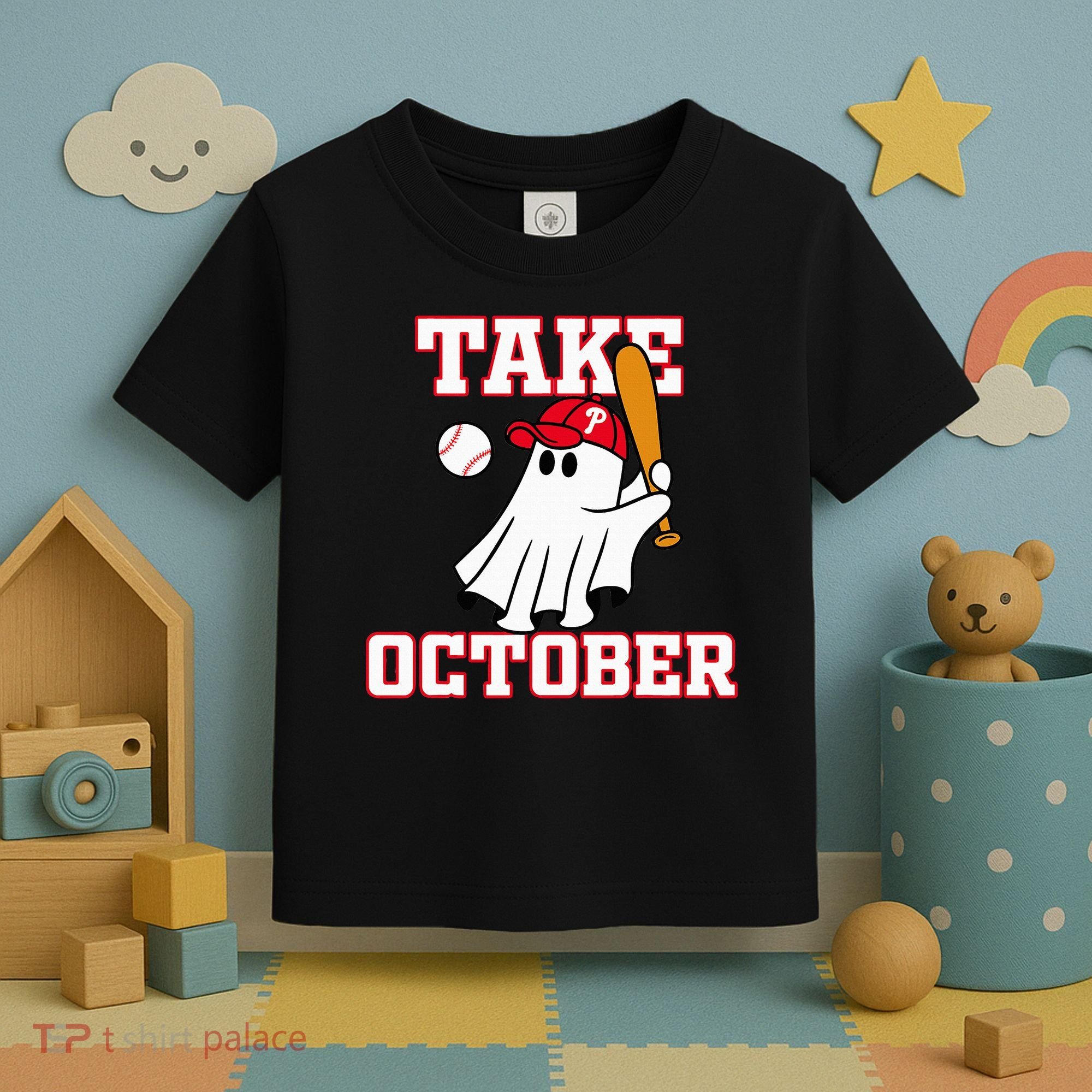 Philly Take October Philadelphia Ghost Baseball Toddler T-Shirt