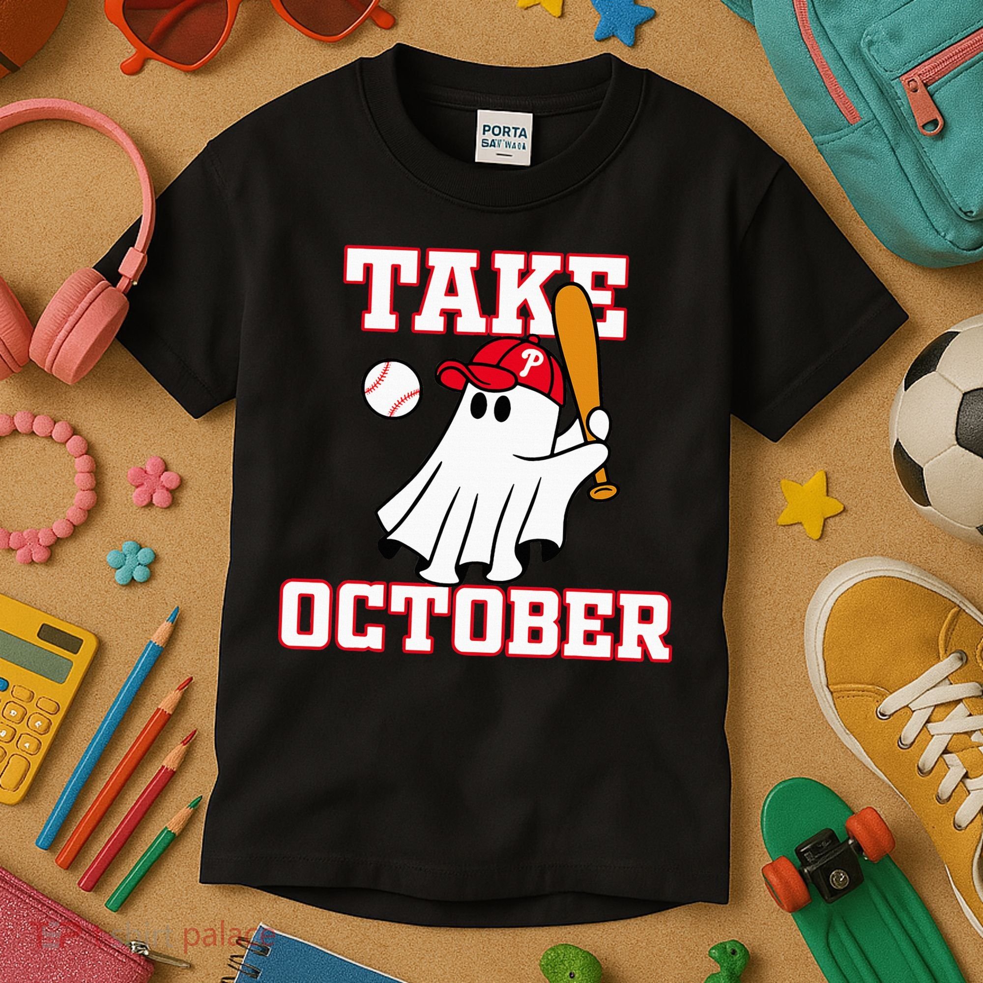 Philly Take October Philadelphia Ghost Baseball Kids T-Shirt