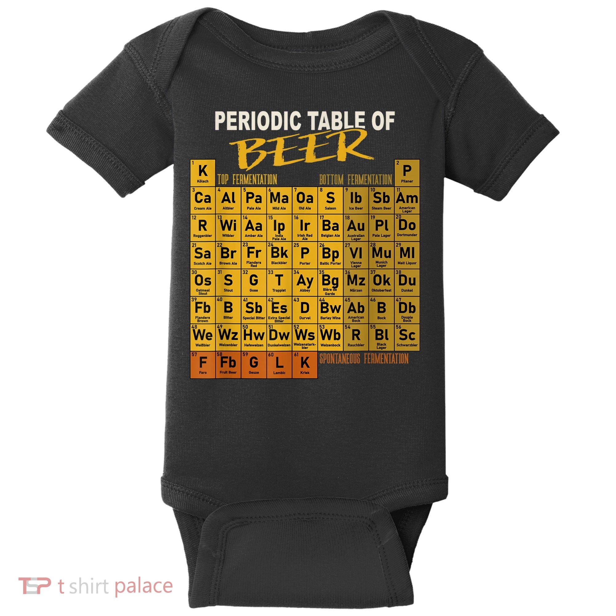 Periodic Table Of Beer Craft Beer Style Brewery Baby Bodysuit