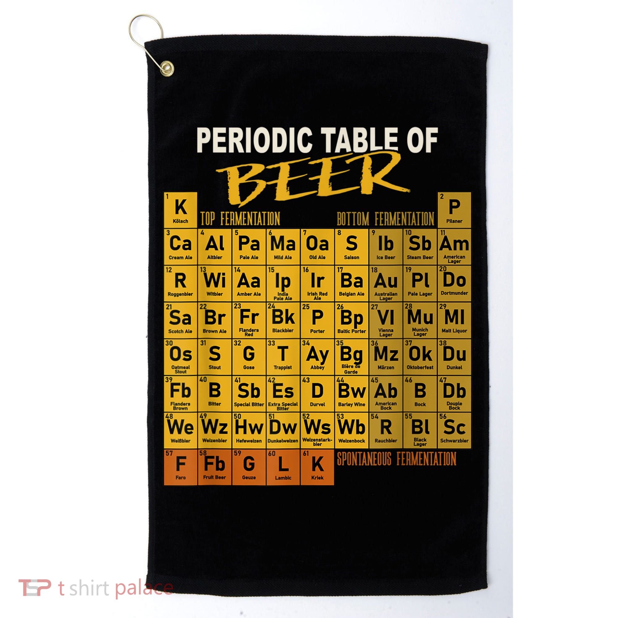 Periodic Table Of Beer Craft Beer Style Brewery Golf Towel