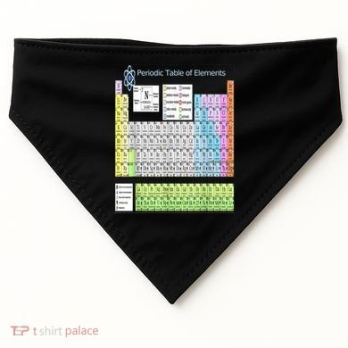 Periodic Table Of Elements For Classical And STEM Education USA-Made Doggie Bandana