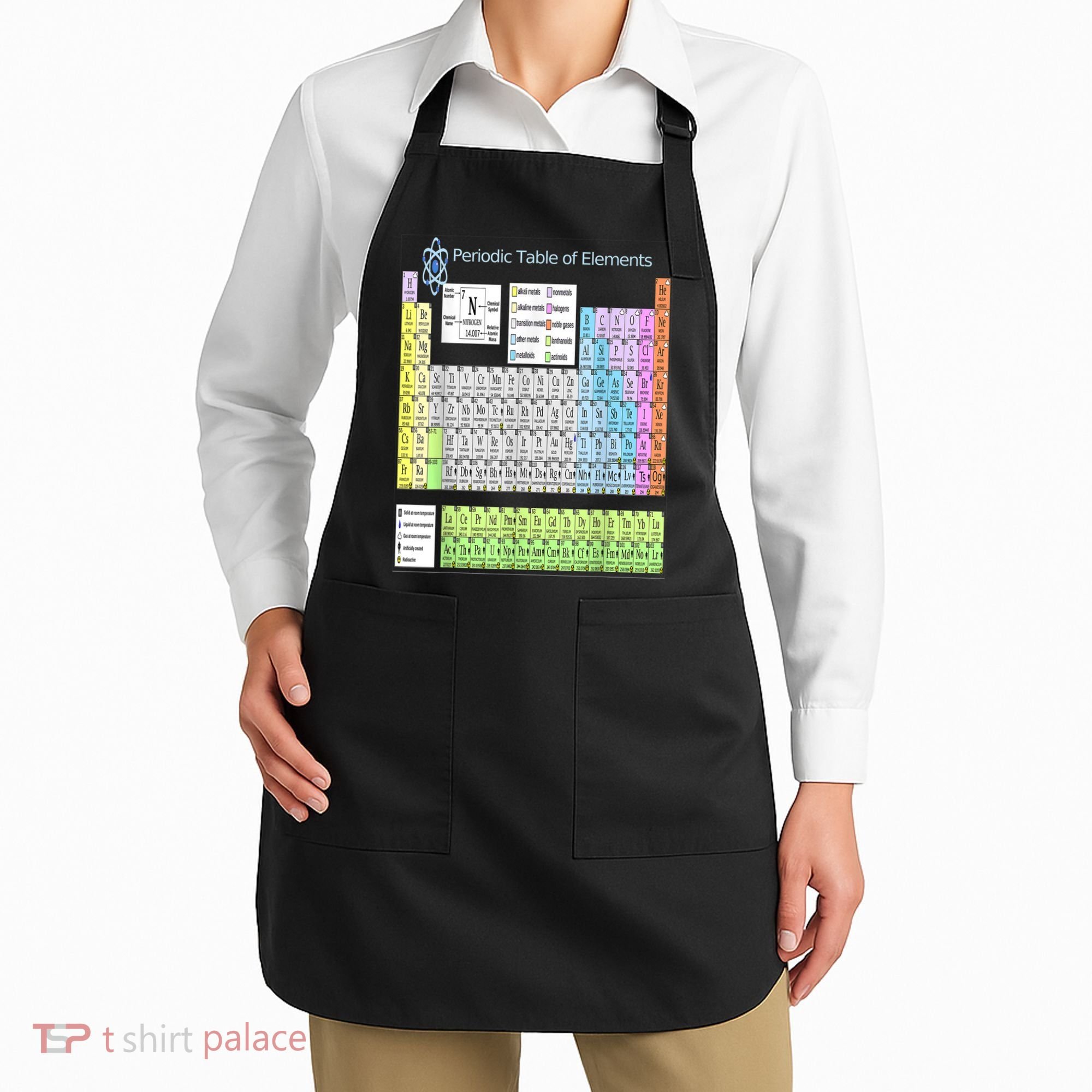 Periodic Table Of Elements For Classical And STEM Education Apron