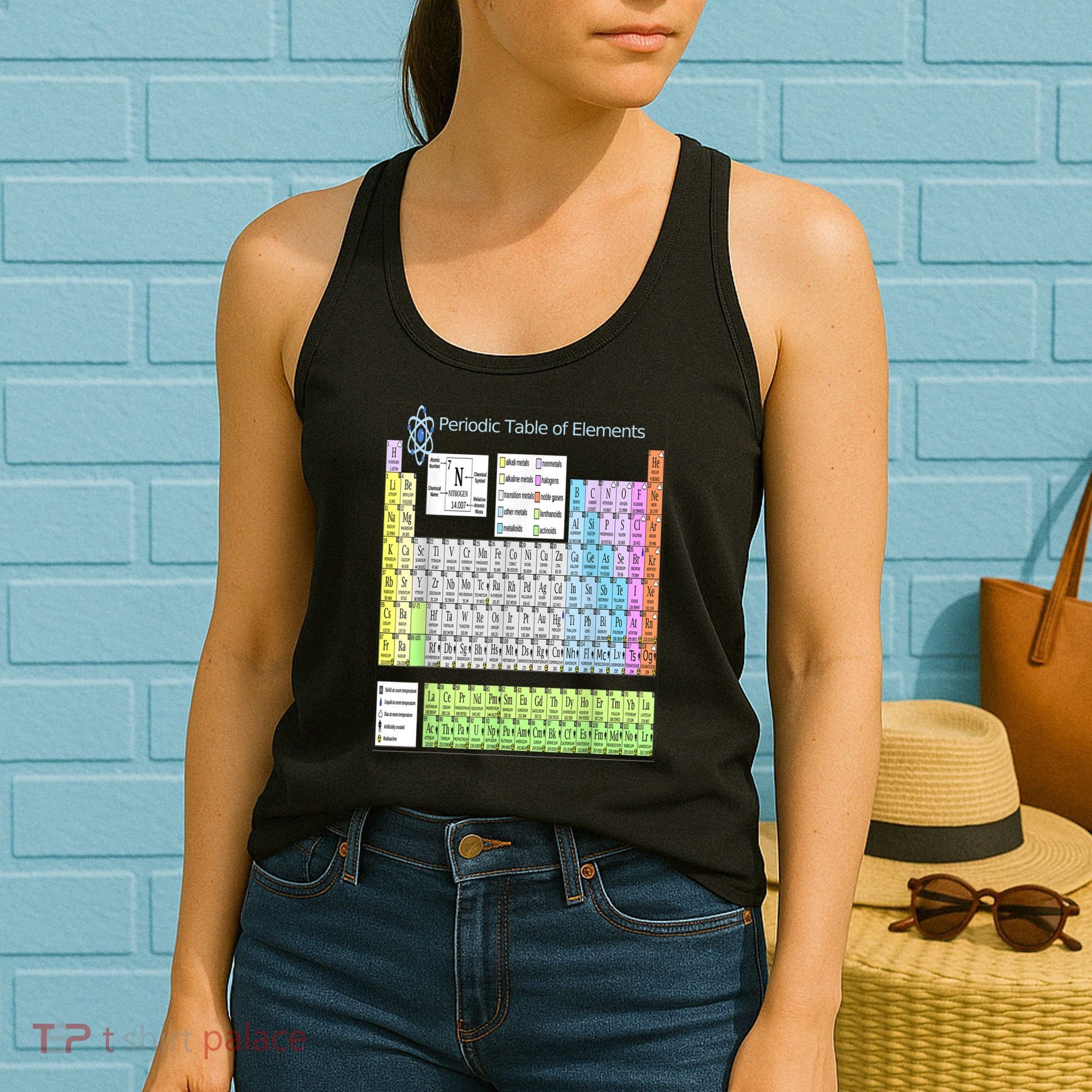 Periodic Table Of Elements For Classical And STEM Education Women's Tank Top