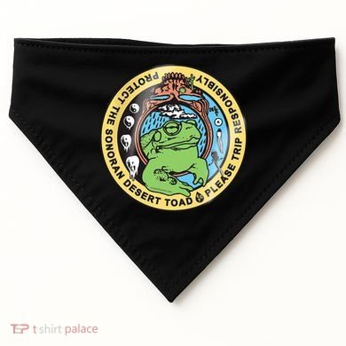 Psychedelic Toad Of The Sonoran Desert USA-Made Doggie Bandana