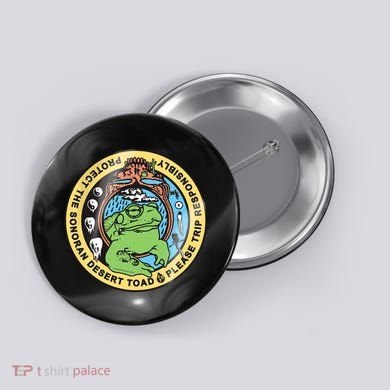 Psychedelic Toad Of The Sonoran Desert Button