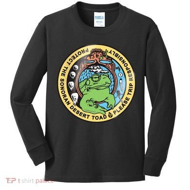 Psychedelic Toad Of The Sonoran Desert Kids Long Sleeve Shirt