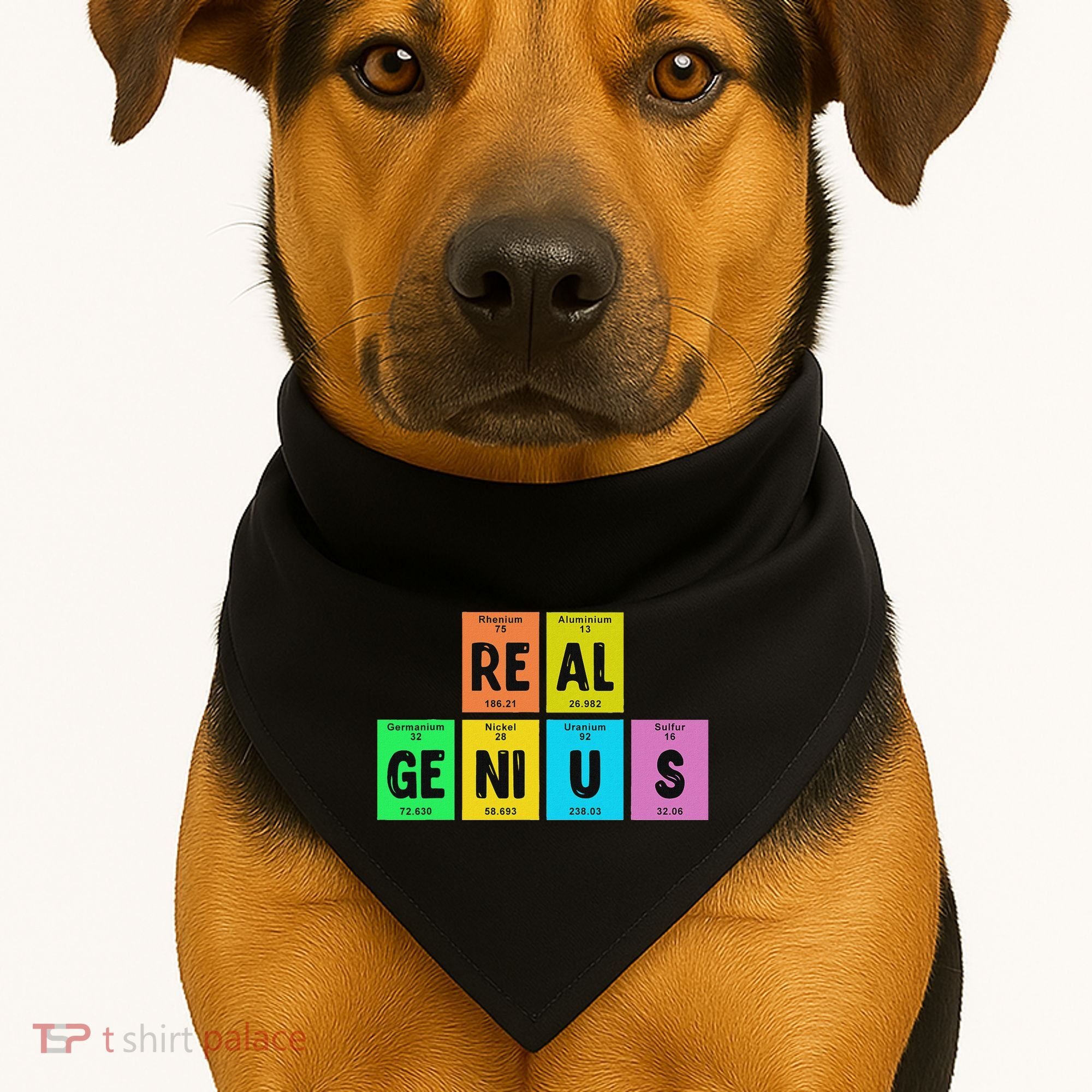 Periodic Table Of Elements Real Genius USA-Made Doggie Bandana