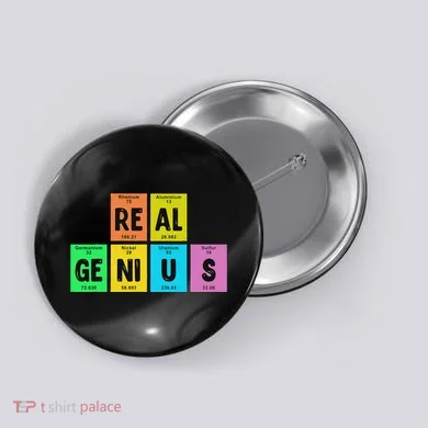 Periodic Table Of Elements Real Genius Button