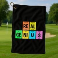 Periodic Table Of Elements Real Genius Golf Towel thumb 1