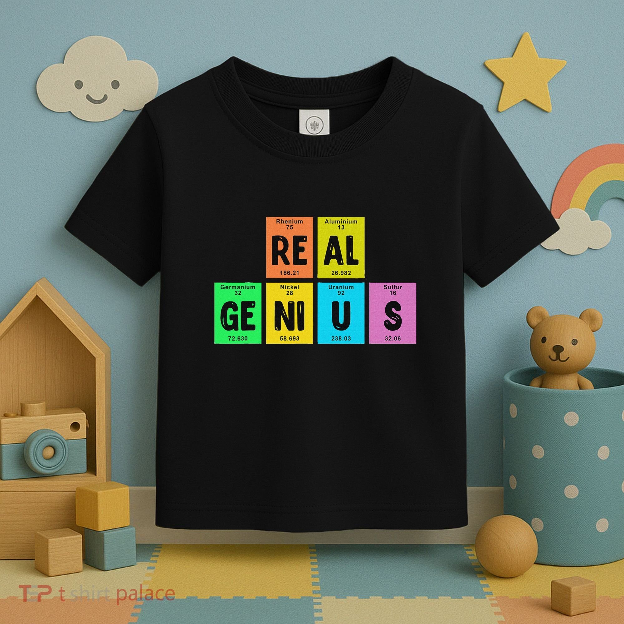 Periodic Table Of Elements Real Genius Toddler T-Shirt