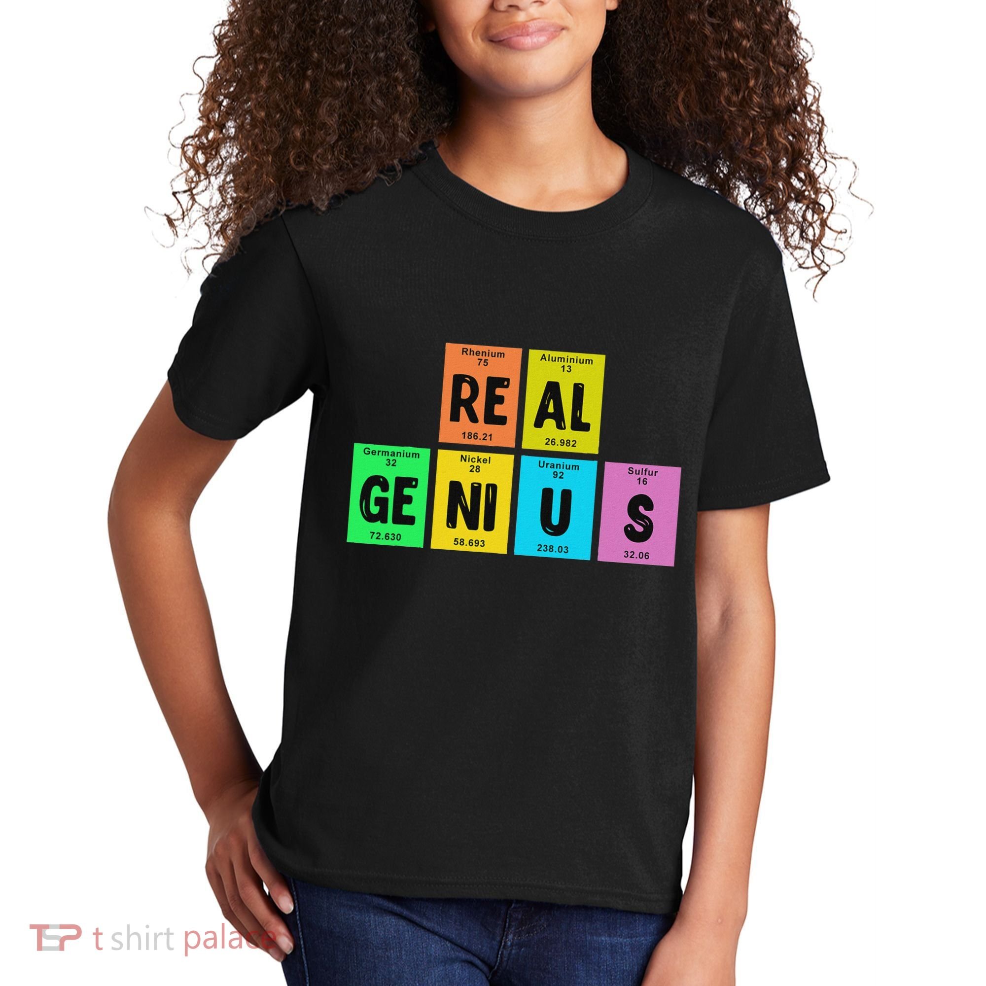 Periodic Table Of Elements Real Genius Kids T-Shirt