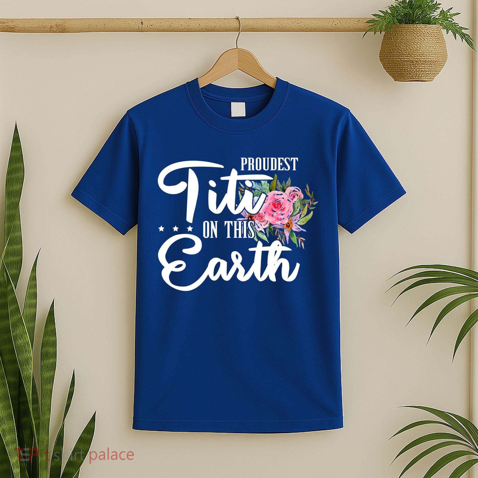 Proudest Titi On This Earth Grandma Floral Mother's Day Gift T-Shirt