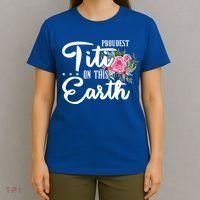 Proudest Titi On This Earth Grandma Floral Mother's Day Gift T-Shirt thumb 4