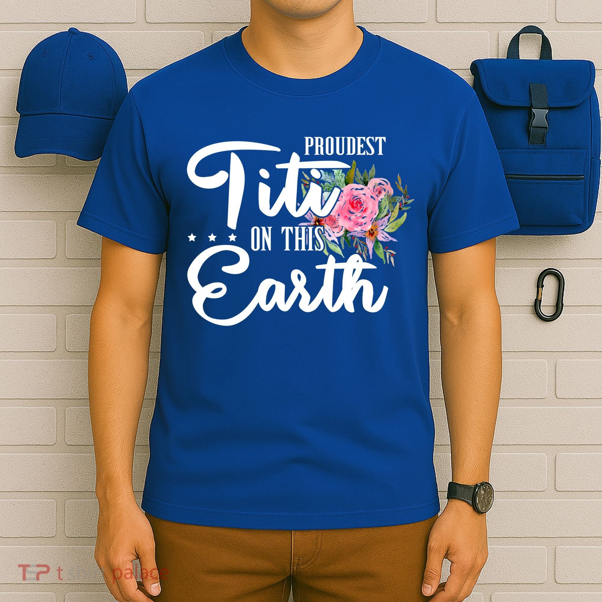 Proudest Titi On This Earth Grandma Floral Mother's Day Gift T-Shirt