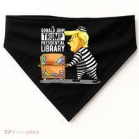 Prison Trump Presidential Library Funny Anti Trump USA-Made Doggie Bandana thumb 0