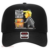 Prison Trump Presidential Library Funny Anti Trump Hat thumb 0