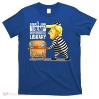 Prison Trump Presidential Library Funny Anti Trump T-Shirt thumb 0