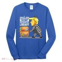 Prison Trump Presidential Library Funny Anti Trump Tall Long Sleeve Shirt thumb 0