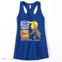 Prison Trump Presidential Library Funny Anti Trump Women's Tank Top thumb 0