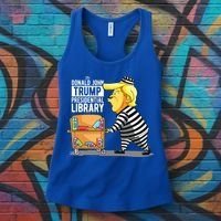 Prison Trump Presidential Library Funny Anti Trump Women's Tank Top thumb 3