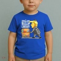 Prison Trump Presidential Library Funny Anti Trump Toddler T-Shirt thumb 2