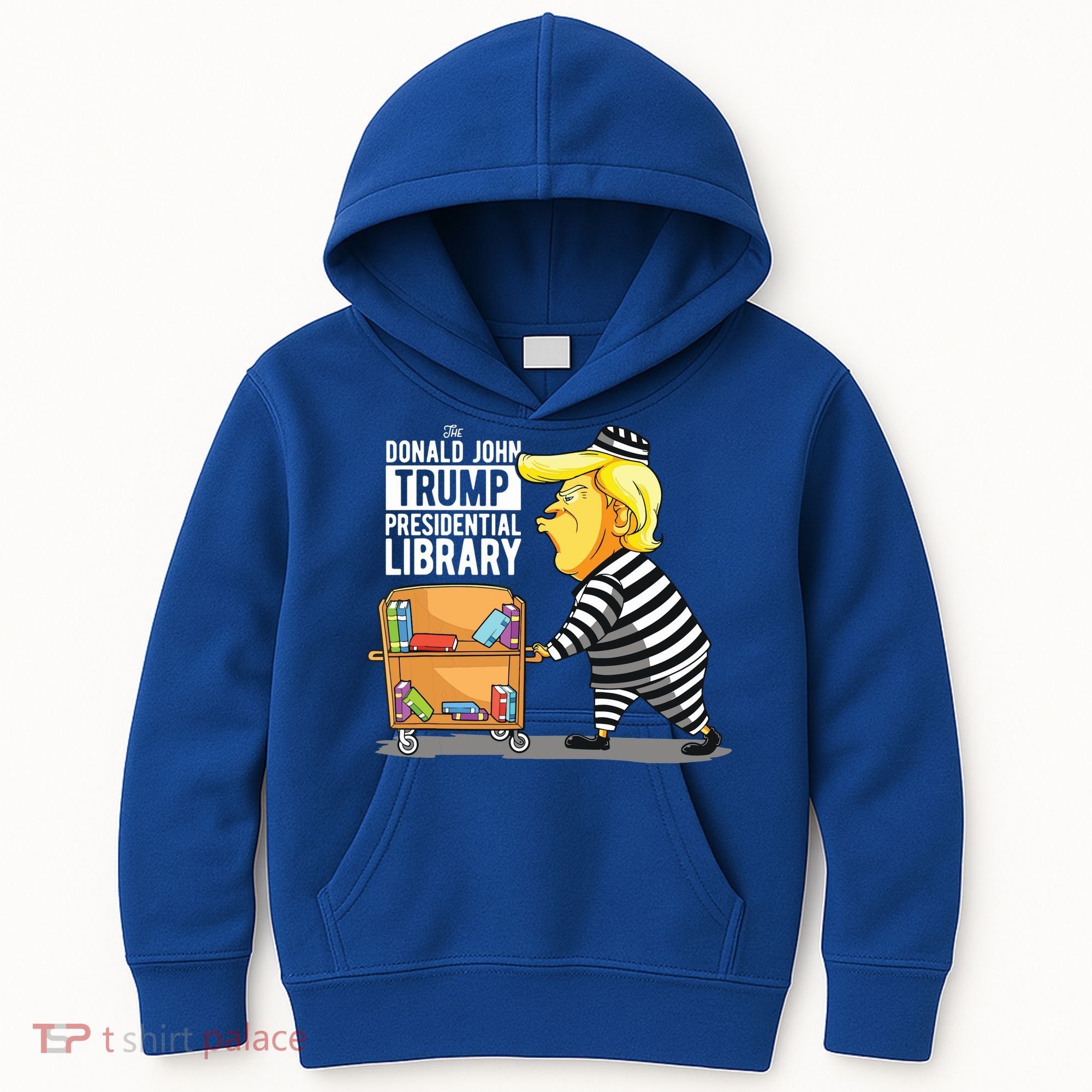 Prison Trump Presidential Library Funny Anti Trump Kids Hoodie