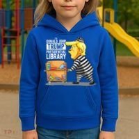 Prison Trump Presidential Library Funny Anti Trump Kids Hoodie thumb 3