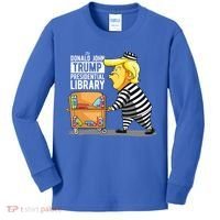 Prison Trump Presidential Library Funny Anti Trump Kids Long Sleeve Shirt thumb 0