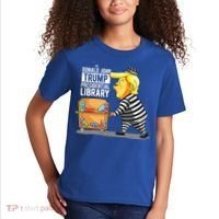 Prison Trump Presidential Library Funny Anti Trump Kids T-Shirt thumb 2