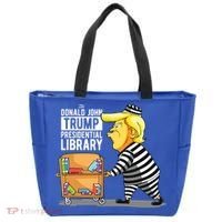 Prison Trump Presidential Library Funny Anti Trump Tote Bag thumb 0