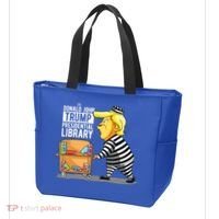 Prison Trump Presidential Library Funny Anti Trump Tote Bag thumb 3