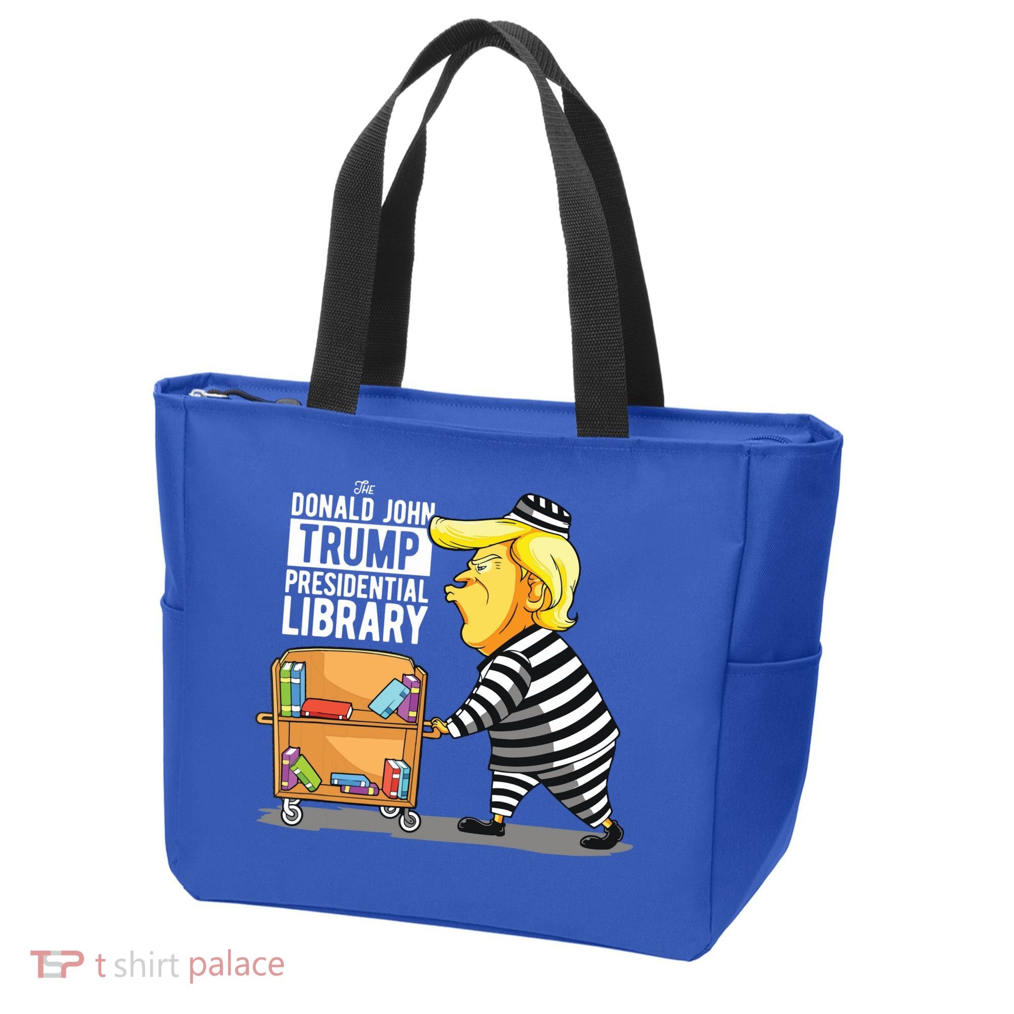 Prison Trump Presidential Library Funny Anti Trump Tote Bag