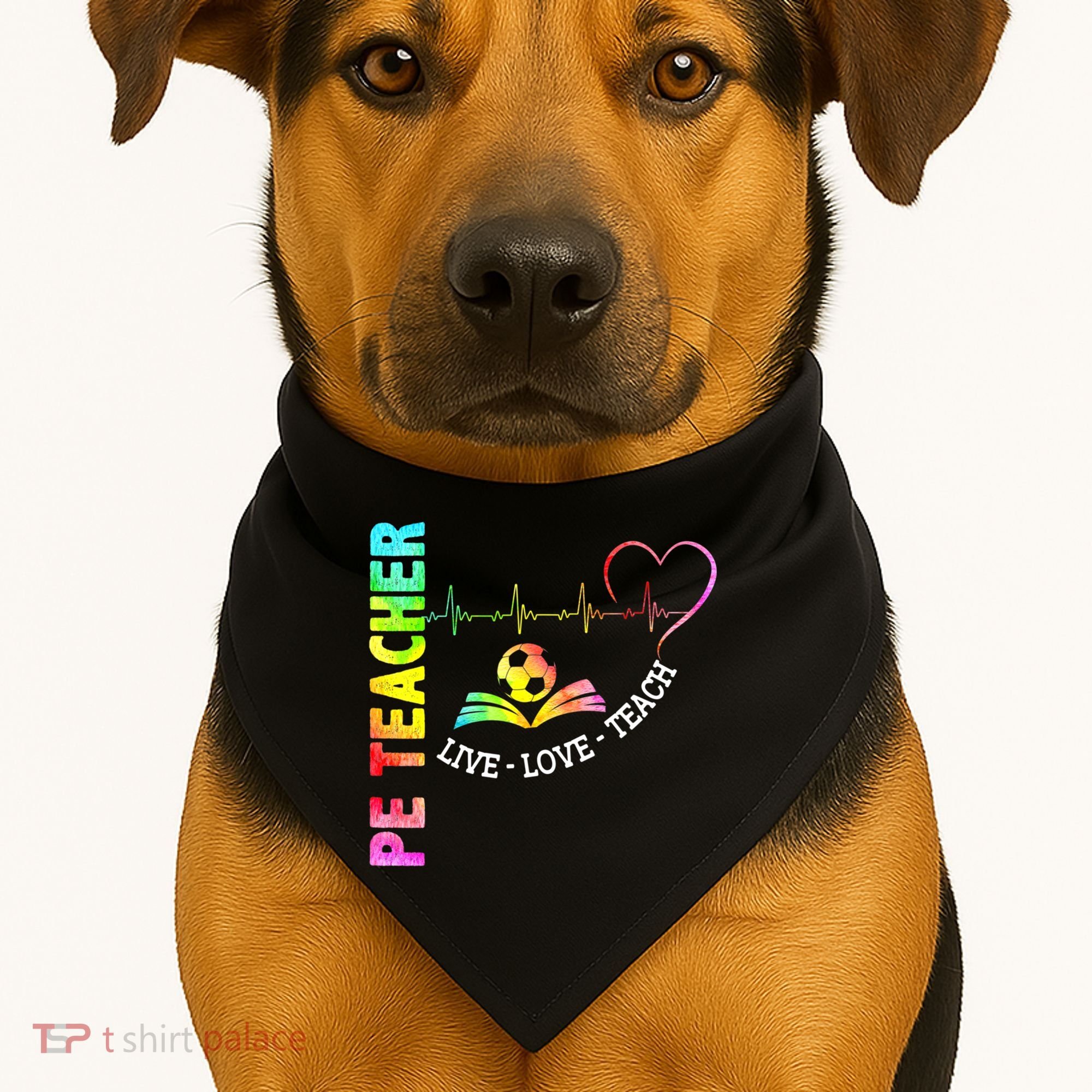 PE Teacher Phys Ed Cute Physical Education Teacher USA-Made Doggie Bandana