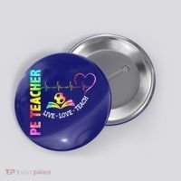 PE Teacher Phys Ed Cute Physical Education Teacher Button thumb 0