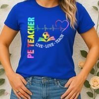 PE Teacher Phys Ed Cute Physical Education Teacher Women's T-Shirt thumb 2