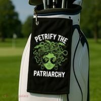 Petrify The Patriarchy Feminist Medusa Golf Towel thumb 2