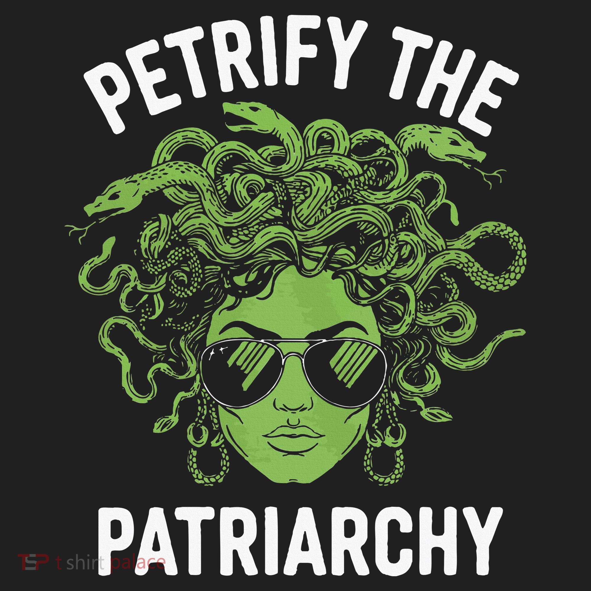 Petrify The Patriarchy Feminist Medusa Golf Towel