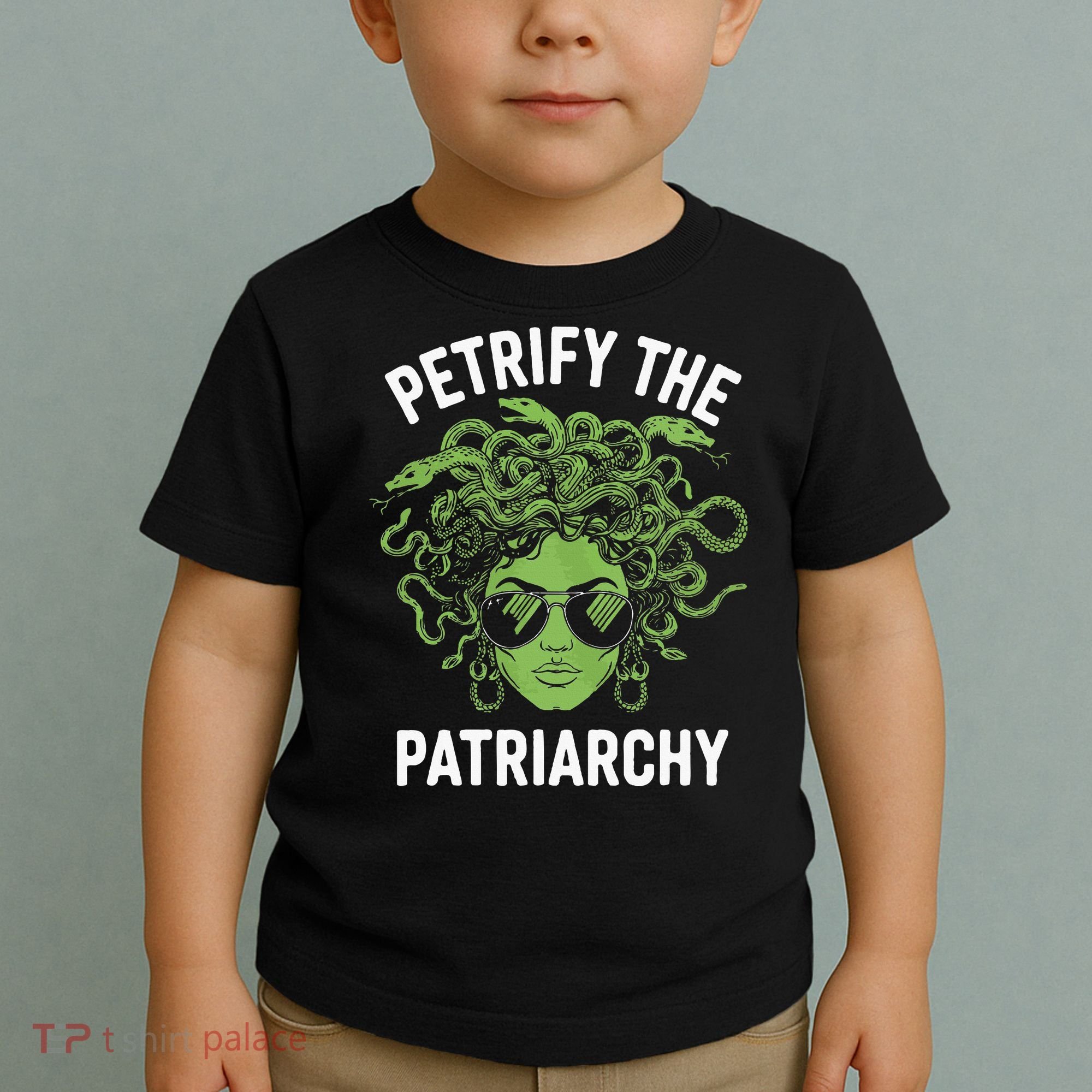 Petrify The Patriarchy Feminist Medusa Toddler T-Shirt