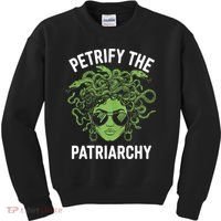 Petrify The Patriarchy Feminist Medusa Kids Sweatshirt thumb 0