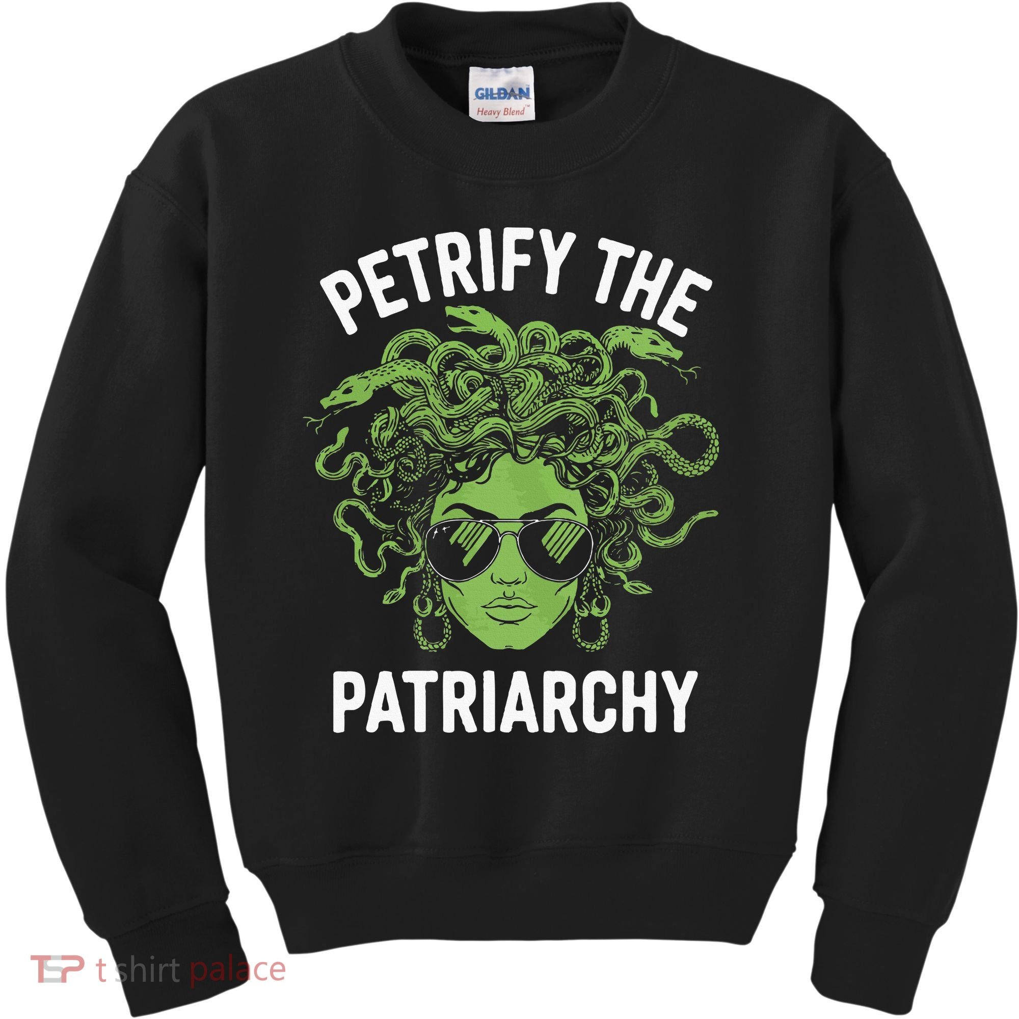 Petrify The Patriarchy Feminist Medusa Kids Sweatshirt