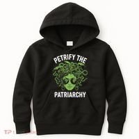 Petrify The Patriarchy Feminist Medusa Kids Hoodie thumb 0