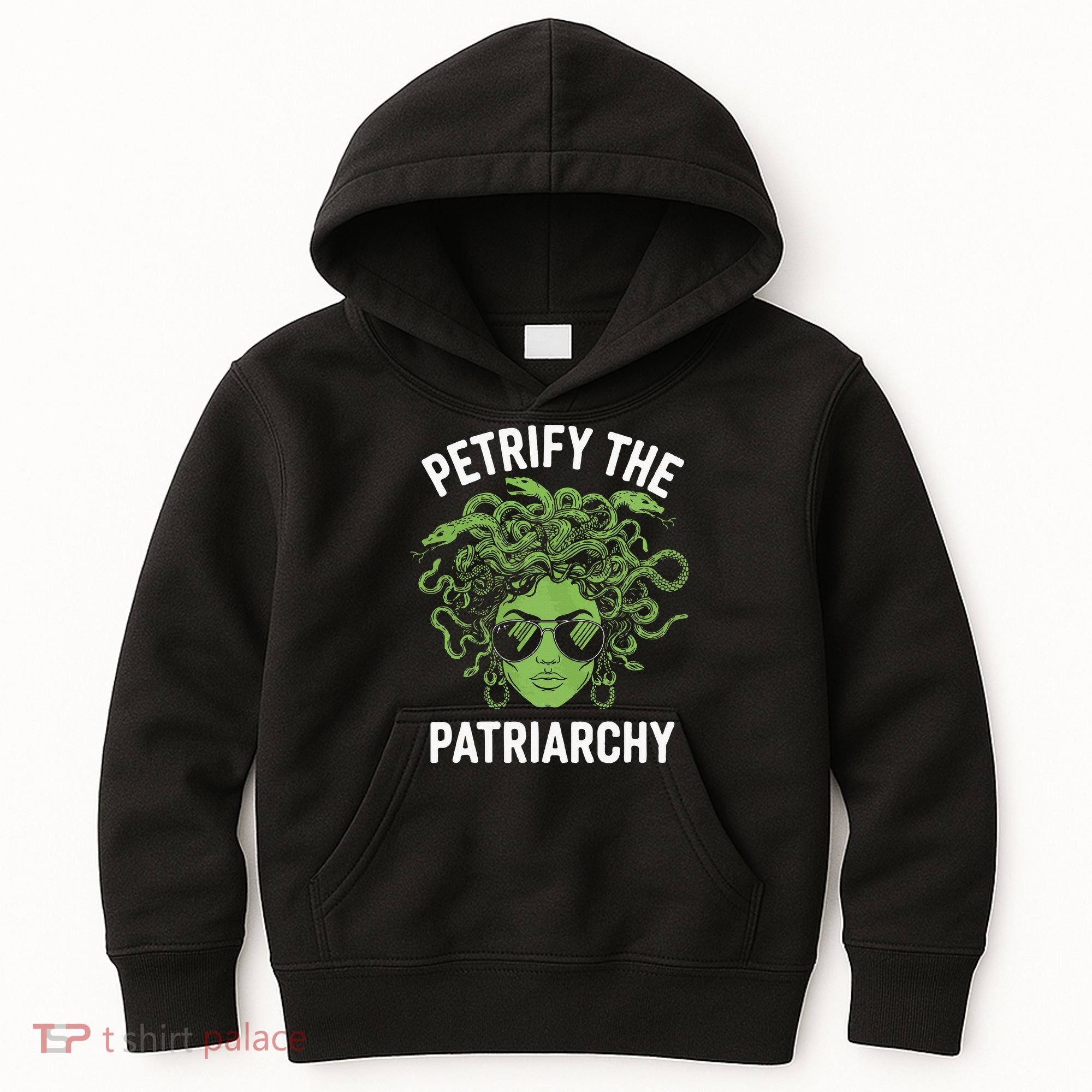 Petrify The Patriarchy Feminist Medusa Kids Hoodie