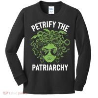 Petrify The Patriarchy Feminist Medusa Kids Long Sleeve Shirt thumb 0
