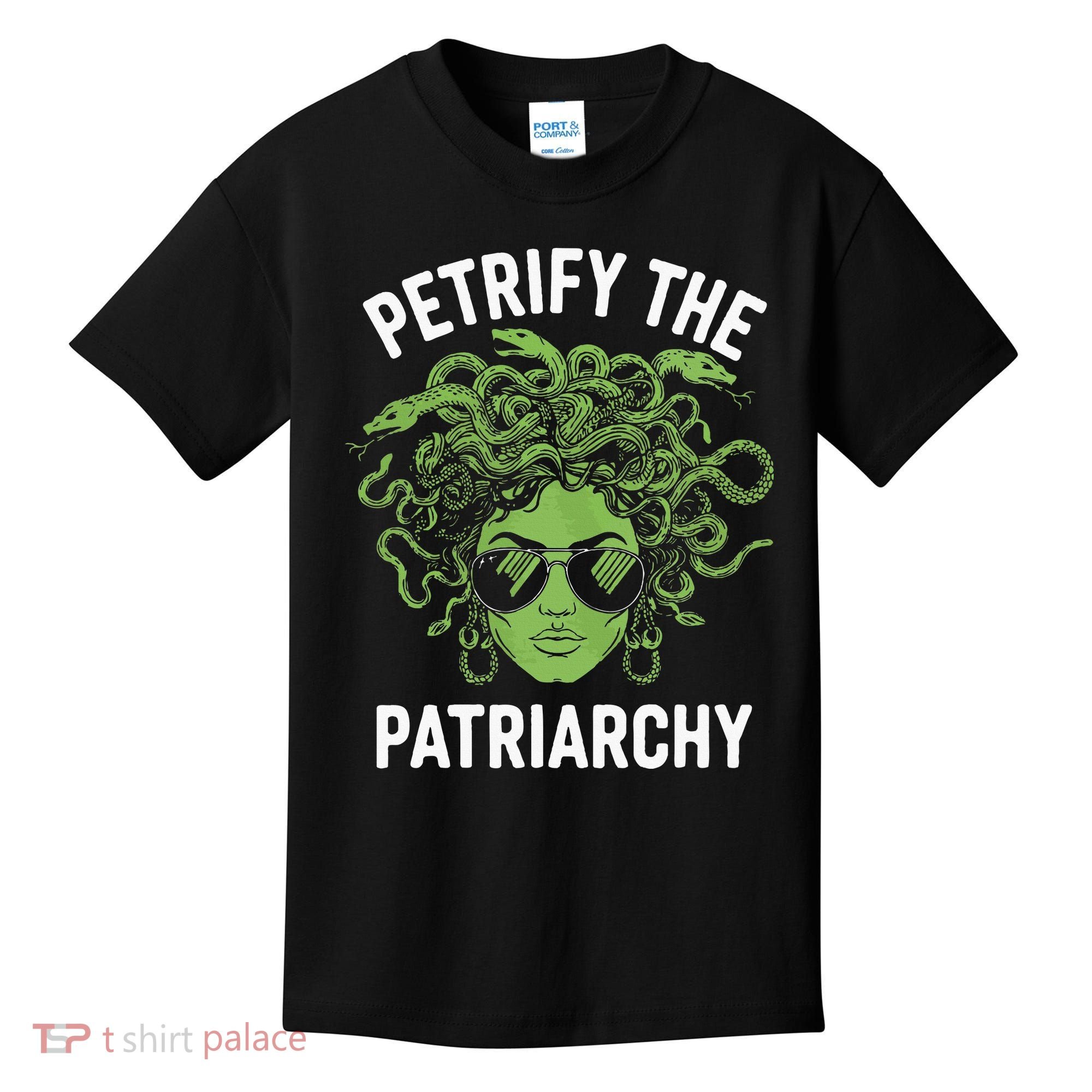 Petrify The Patriarchy Feminist Medusa Kids T-Shirt