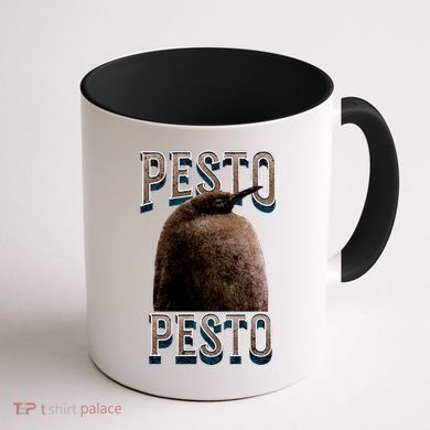 Pesto The Penguin Famous Bird Meme Vintage Coffee Mug back