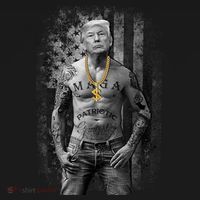 Pro Trump Patriotic Gangster AntiLiberal Republican Gift Black Cott Apron thumb 3