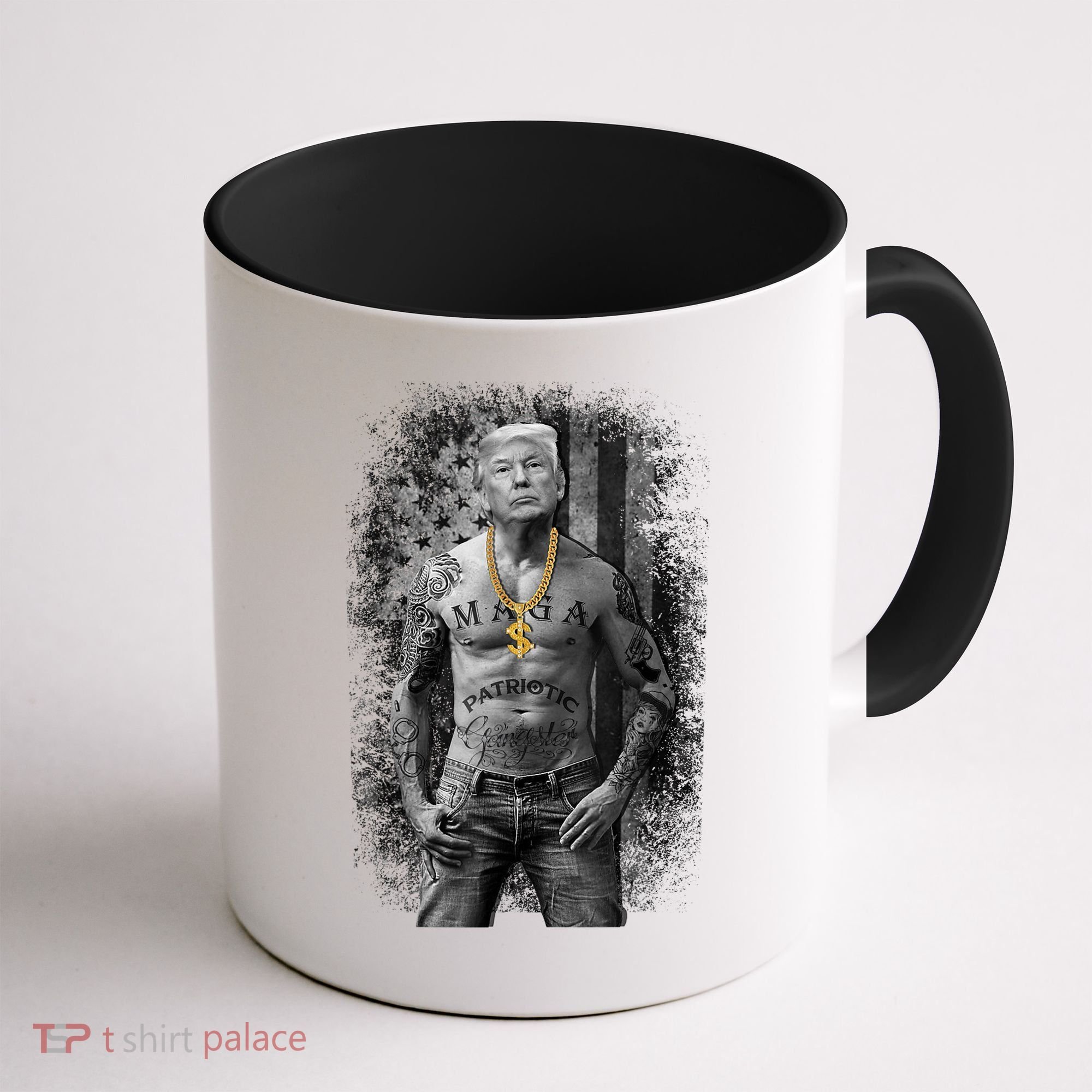 Pro Trump Patriotic Gangster AntiLiberal Republican Gift Black Cott Coffee Mug
