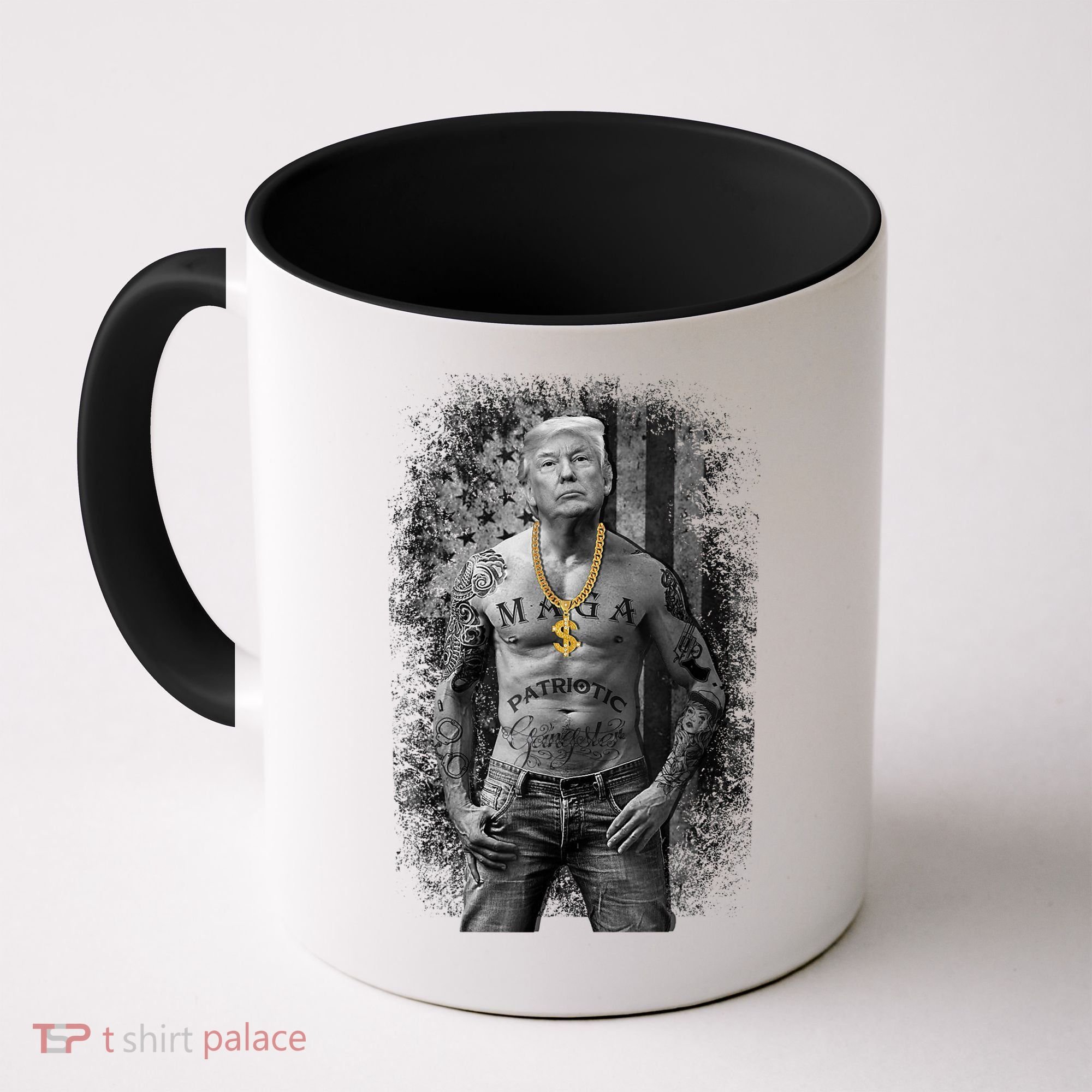 Pro Trump Patriotic Gangster AntiLiberal Republican Gift Black Cott Coffee Mug