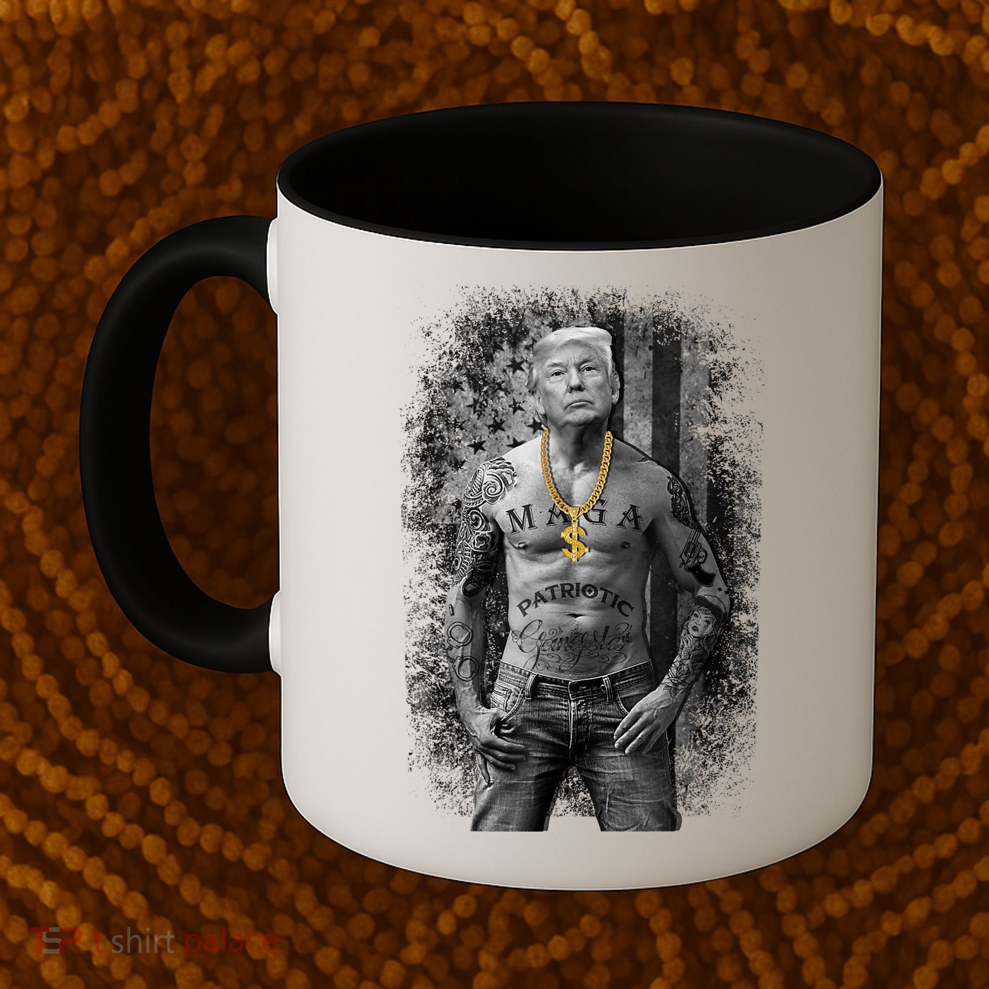 Pro Trump Patriotic Gangster AntiLiberal Republican Gift Black Cott Coffee Mug